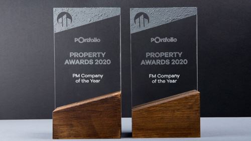 Close-up of laser engraved award with custom design