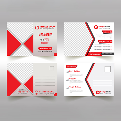 Postcard design for direct mail