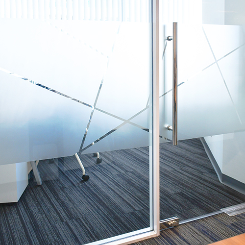 Frosted glass and privacy window