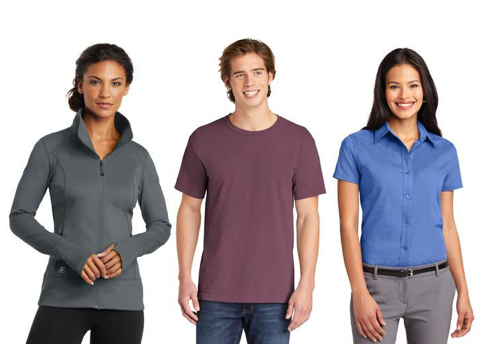 Sanmar models wearing t-shirts and activewear